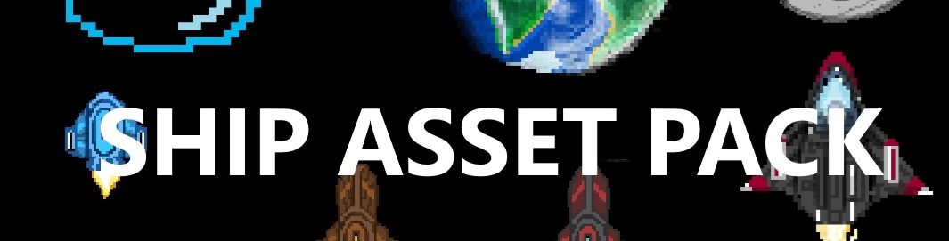 Pixel art space ship battle game asset pack
