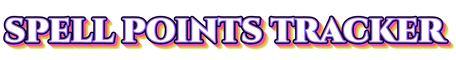 Spell Points Tracker