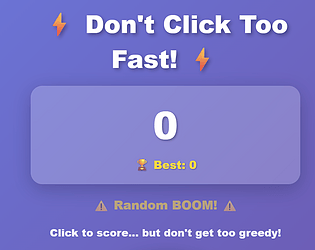 Don’t Click Too Fast! のキービジュアル