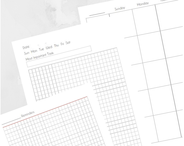 Minimal Planner Printables by Arcadia Page