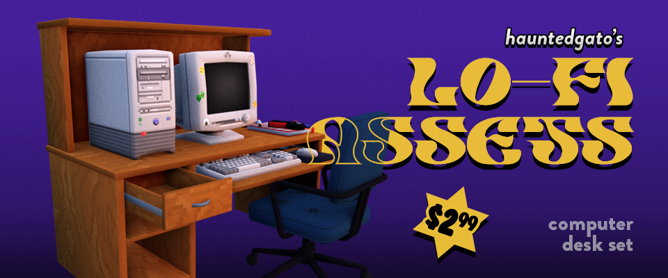 LO-FI Computer Desk Asset Pack