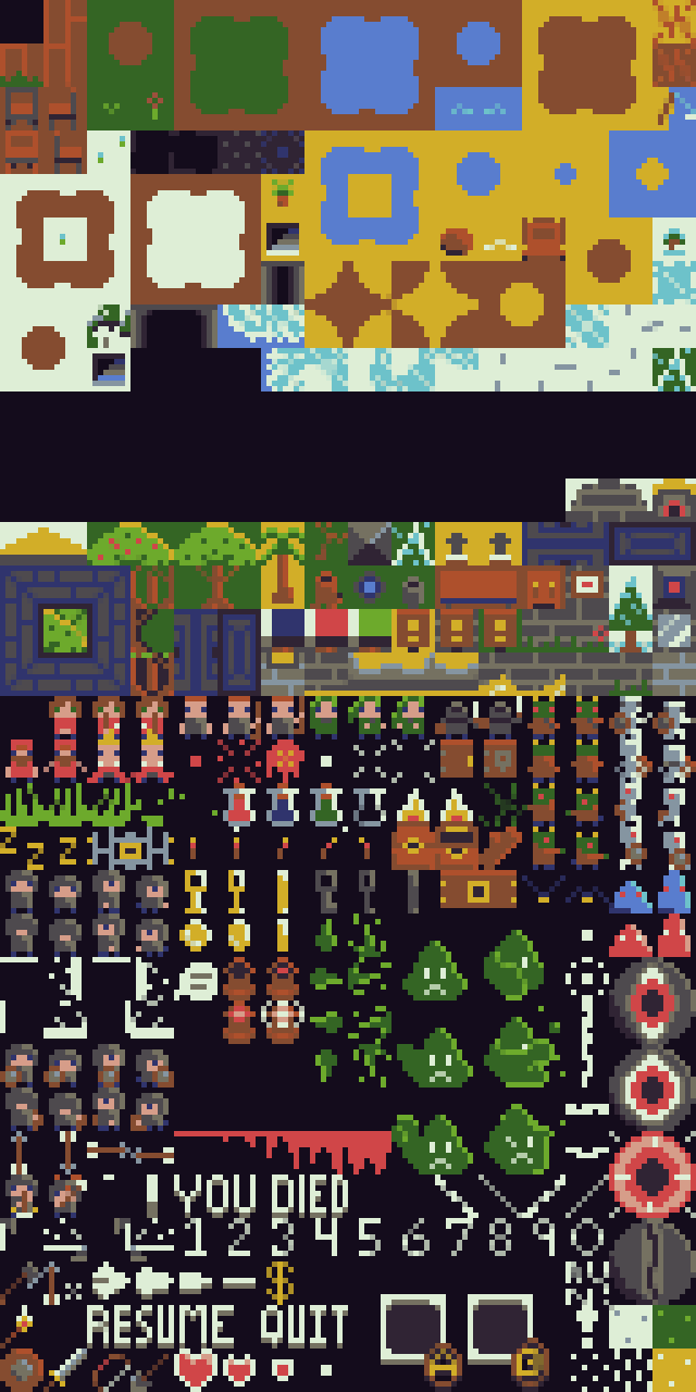 RPG 8x8 Tileset and sprites