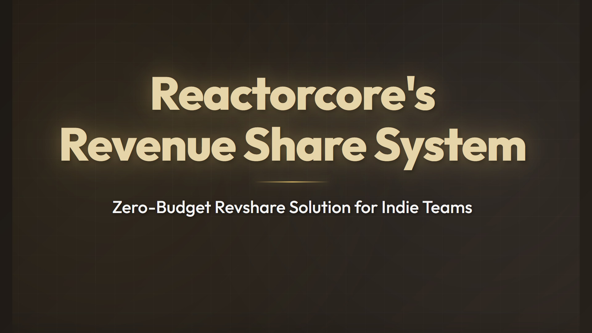 Reactorcore's Revshare System