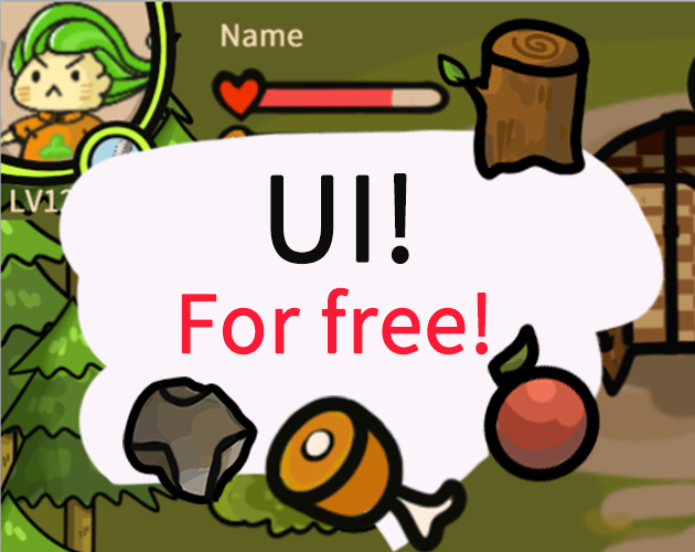 2D cute hand-drawn game UI by Eml13