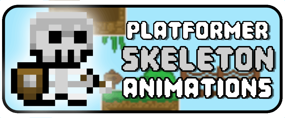 Skeleton 16x16 Platformer Character Sprite Sheet