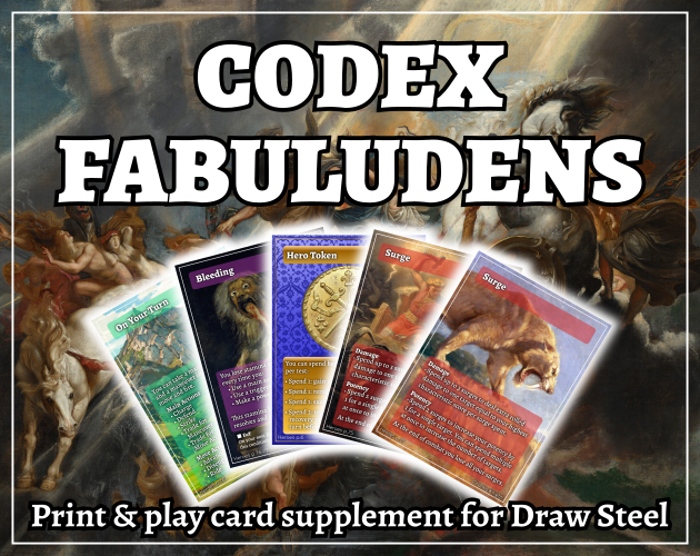 Cover image for Codex Fabuludens, Card Supplement for Draw Steel