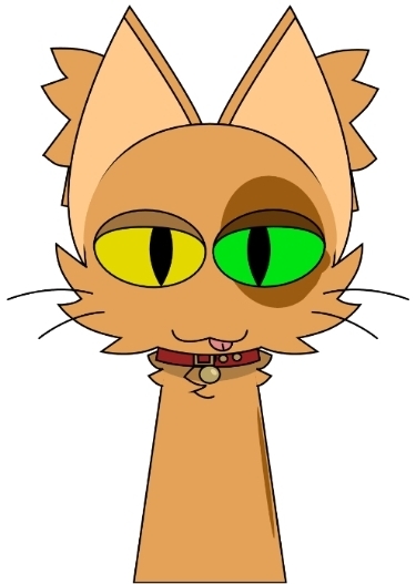 Diddo has his tongue out.