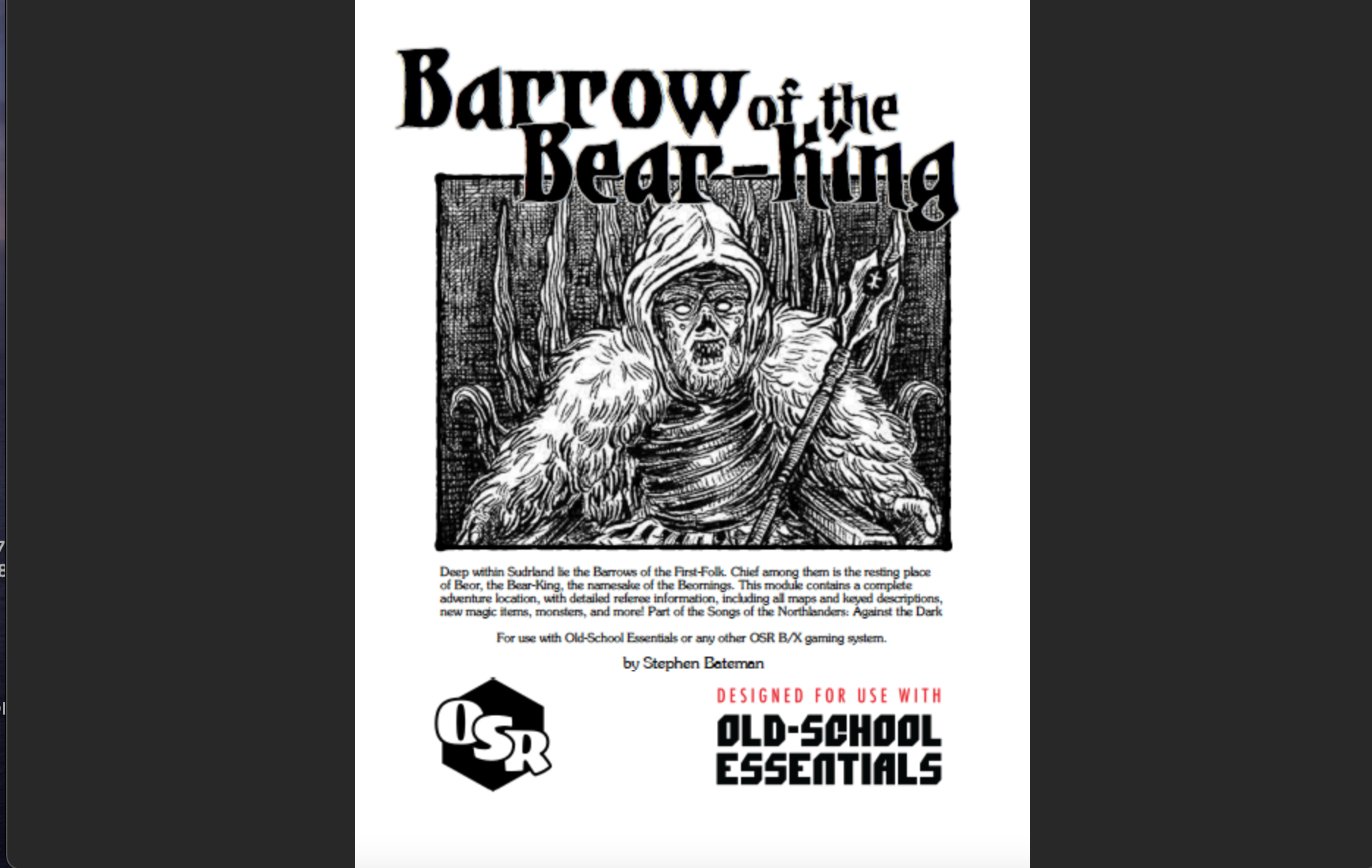 Cover image for Barrow of the Bear King