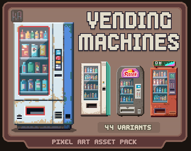 FREE Pixel Art - Vending Machines Pack by karsiori