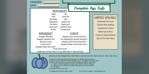 Cover image for Pumpkin Rye Café: Winter 2025 Edition