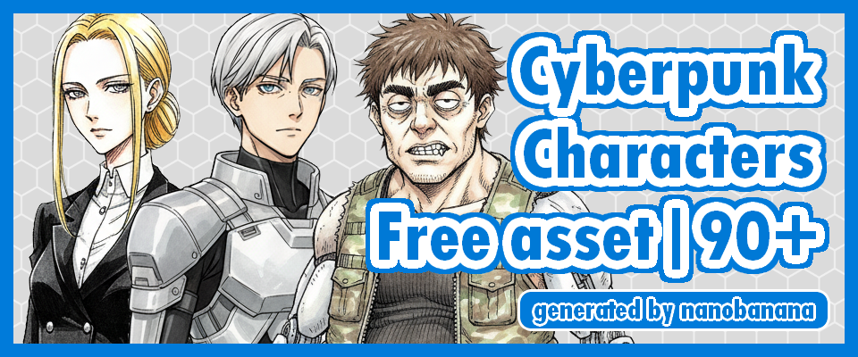Cyberpunk characters free asset