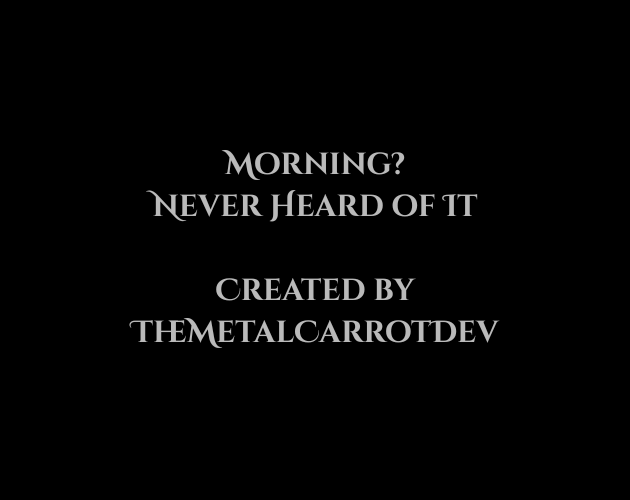 Cover image for Morning? Never Heard of It (Remastered Edition)