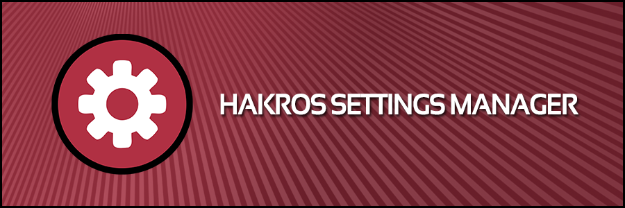 Hakros Settings Manager