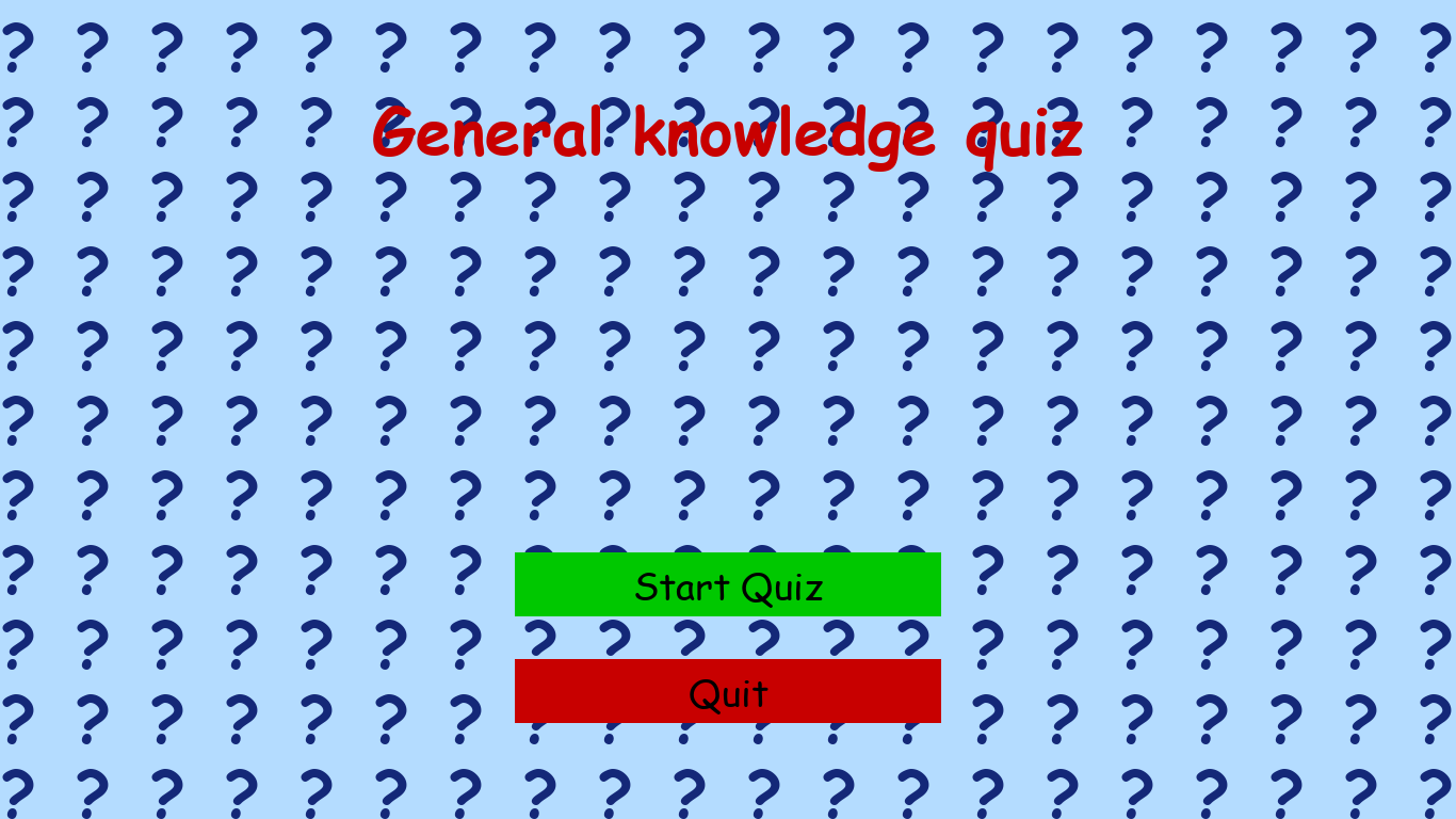 General knowledge quiz by patretro