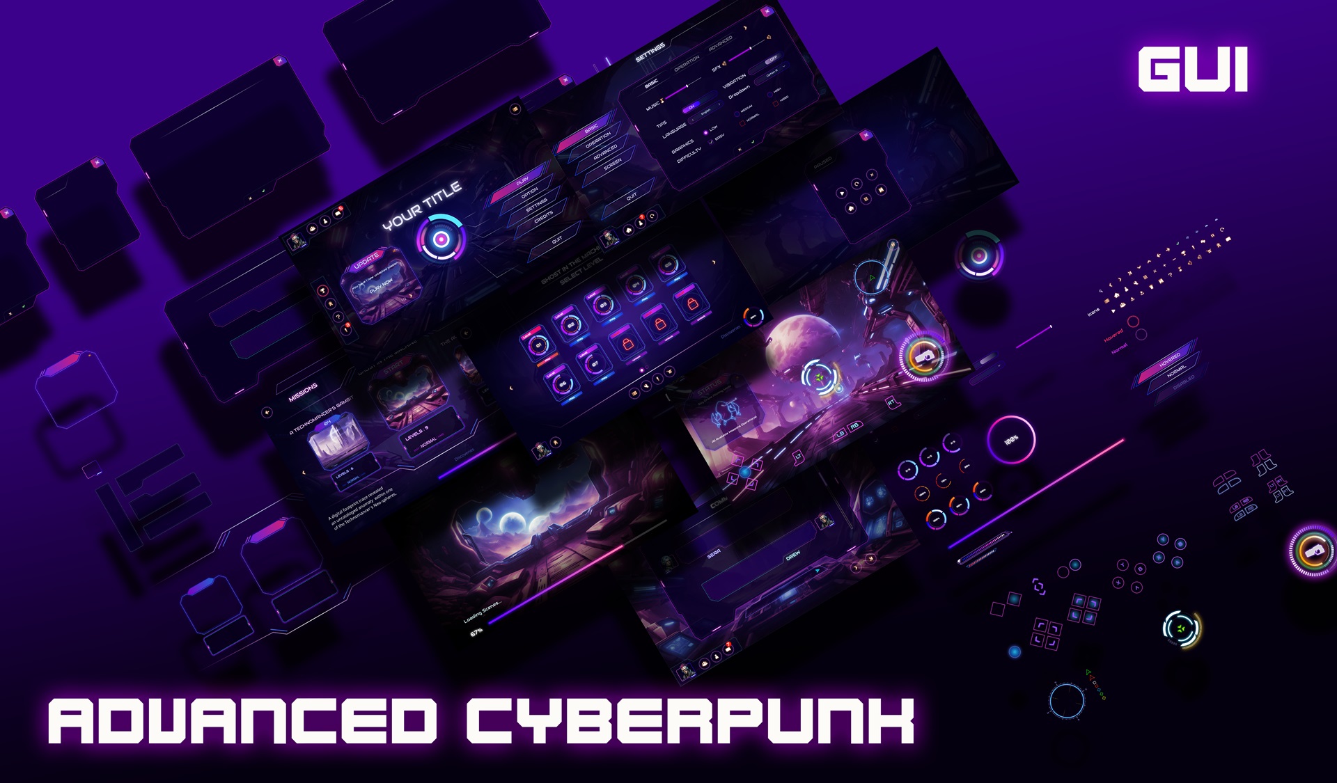 Advanced Cyberpunk GUI