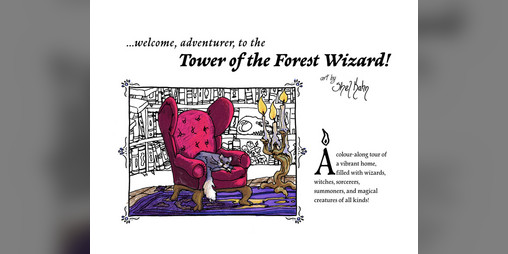 Cover image for The Tower of the Forest Wizard - Colouring Book