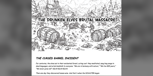 Cover image for THE DRUNKEN ELVES BRUTAL MASSACRE