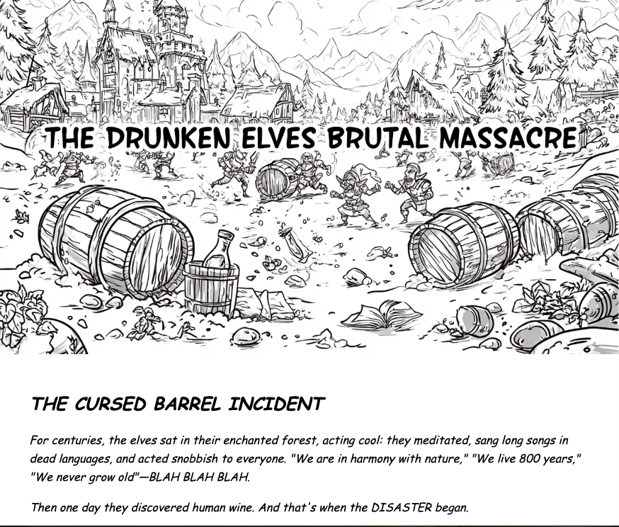 Cover image for THE DRUNKEN ELVES BRUTAL MASSACRE