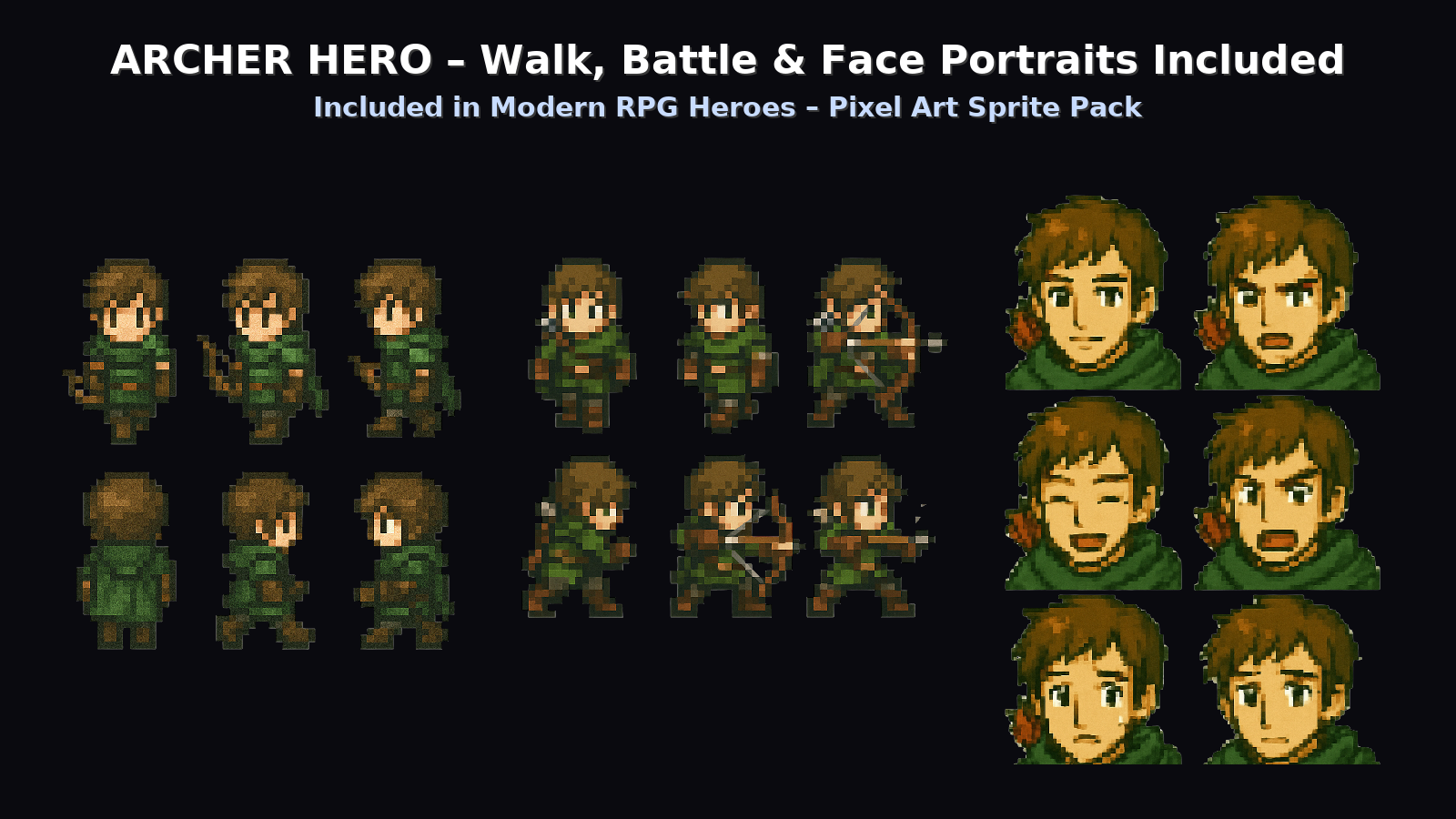 Pixel Rpg Sprite Base Modern RPG Heroes – Pixel Art Sprite Pack (RPG Maker / Unity / Godot ...