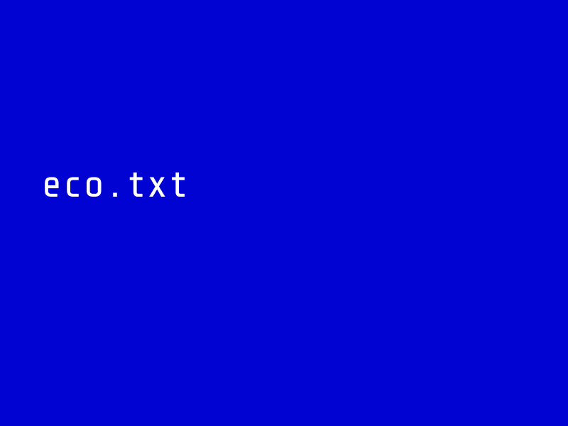 Cover image for eco.txt