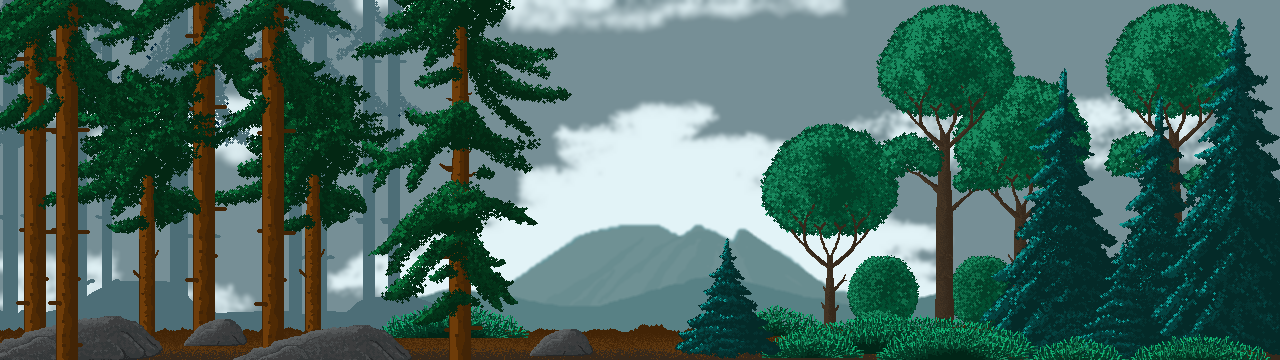 Deep forest and tree sprites