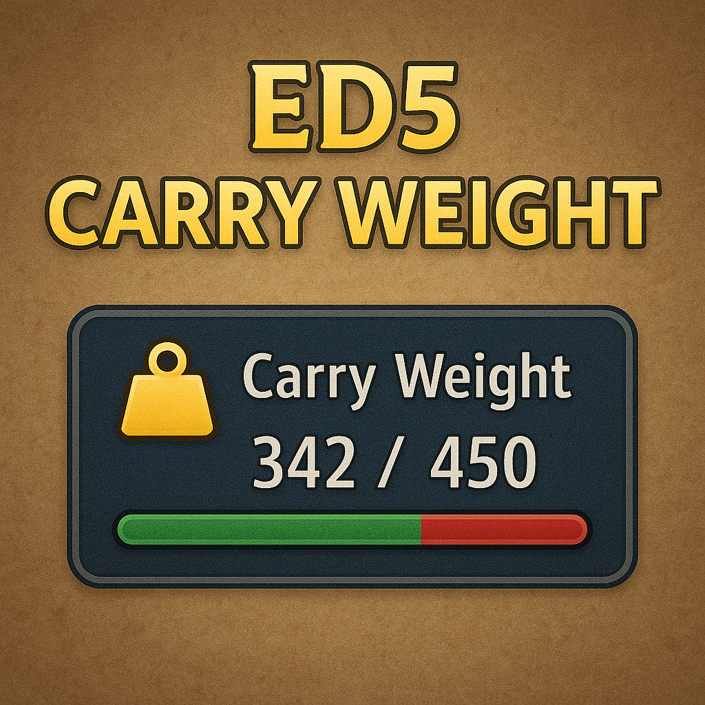 ED5 Carry Weight - ED5 Carry Weight Plugin for RPG Maker MZ/MV by ChigooX