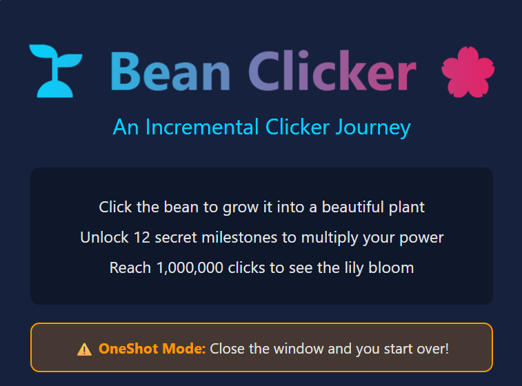 Bean Clicker by Bishop's Folly