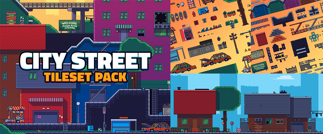 City Street Tileset Pack by MuchoPixels