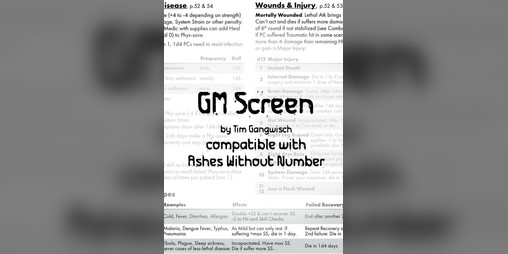 Cover image for Ashes Without Number GM Screen