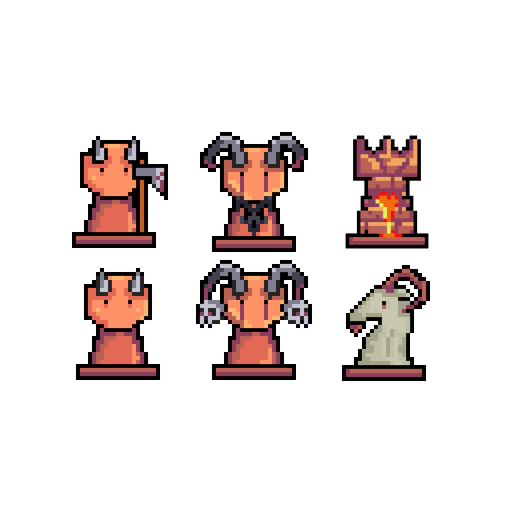 Demons chess set