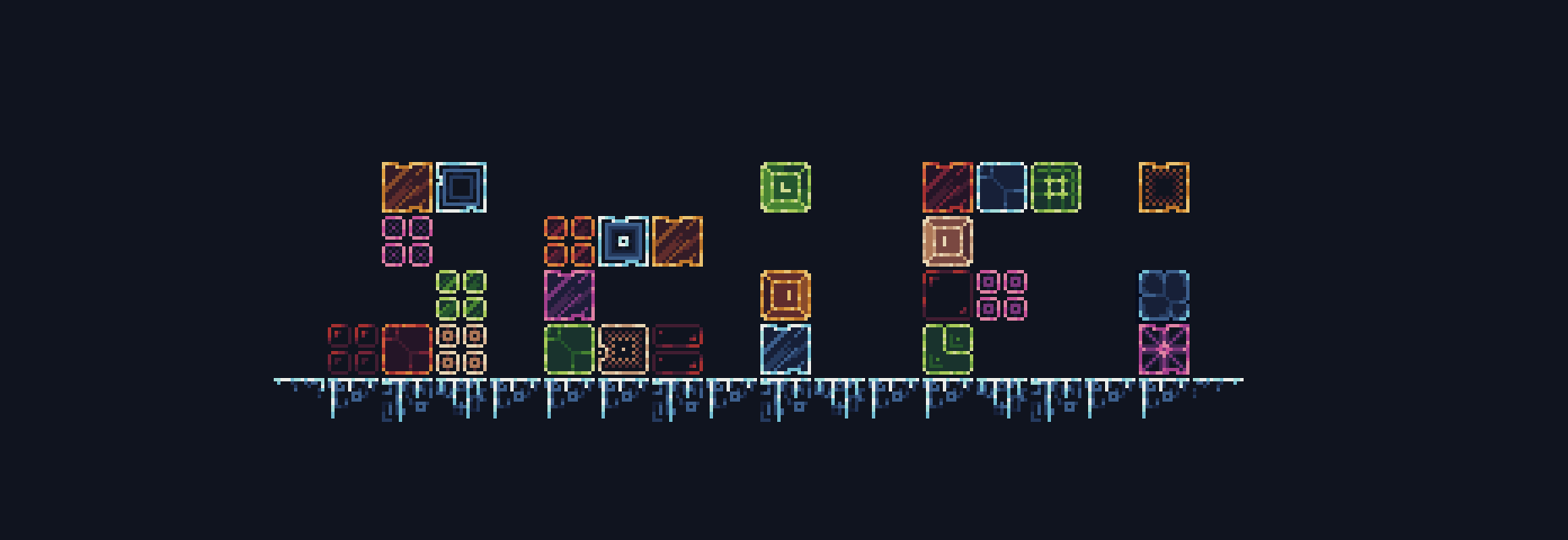 Dark Neon Plateformer Pixel 16X16