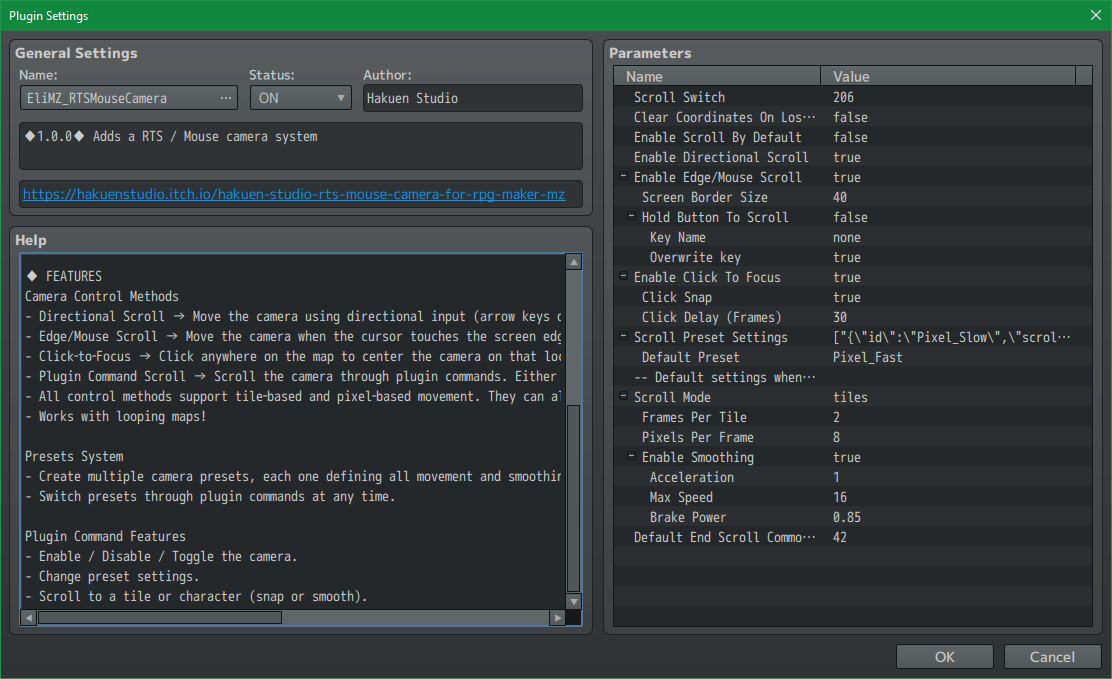 Hakuen Studio RTS Mouse Camera for RPG Maker MZ by Hakuen Studio