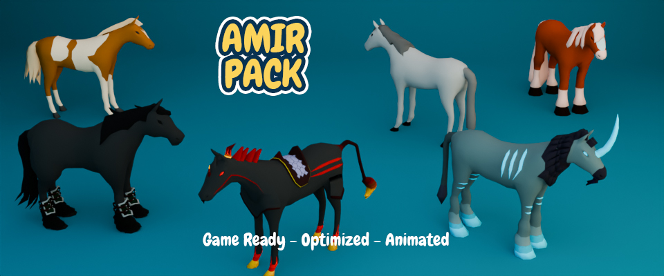 Amir - Low-Poly Horses Pack