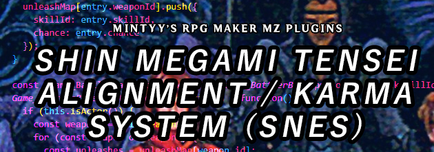 Shin Megami Tensei SNES Alignment and Karma System - RPG Maker MZ Plugin