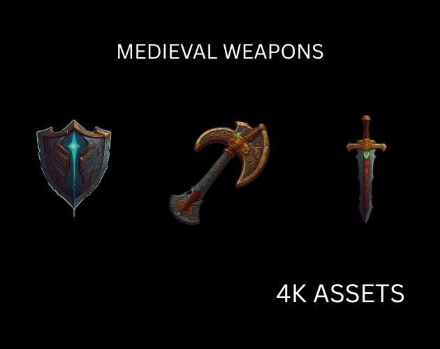 [Assets] Medieval Weapons Pack - 20 Matching 4K Icons (Swords, Axes ...