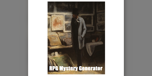 Cover image for RPG Mystery Generator