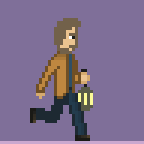 Character run animation by Bourboh