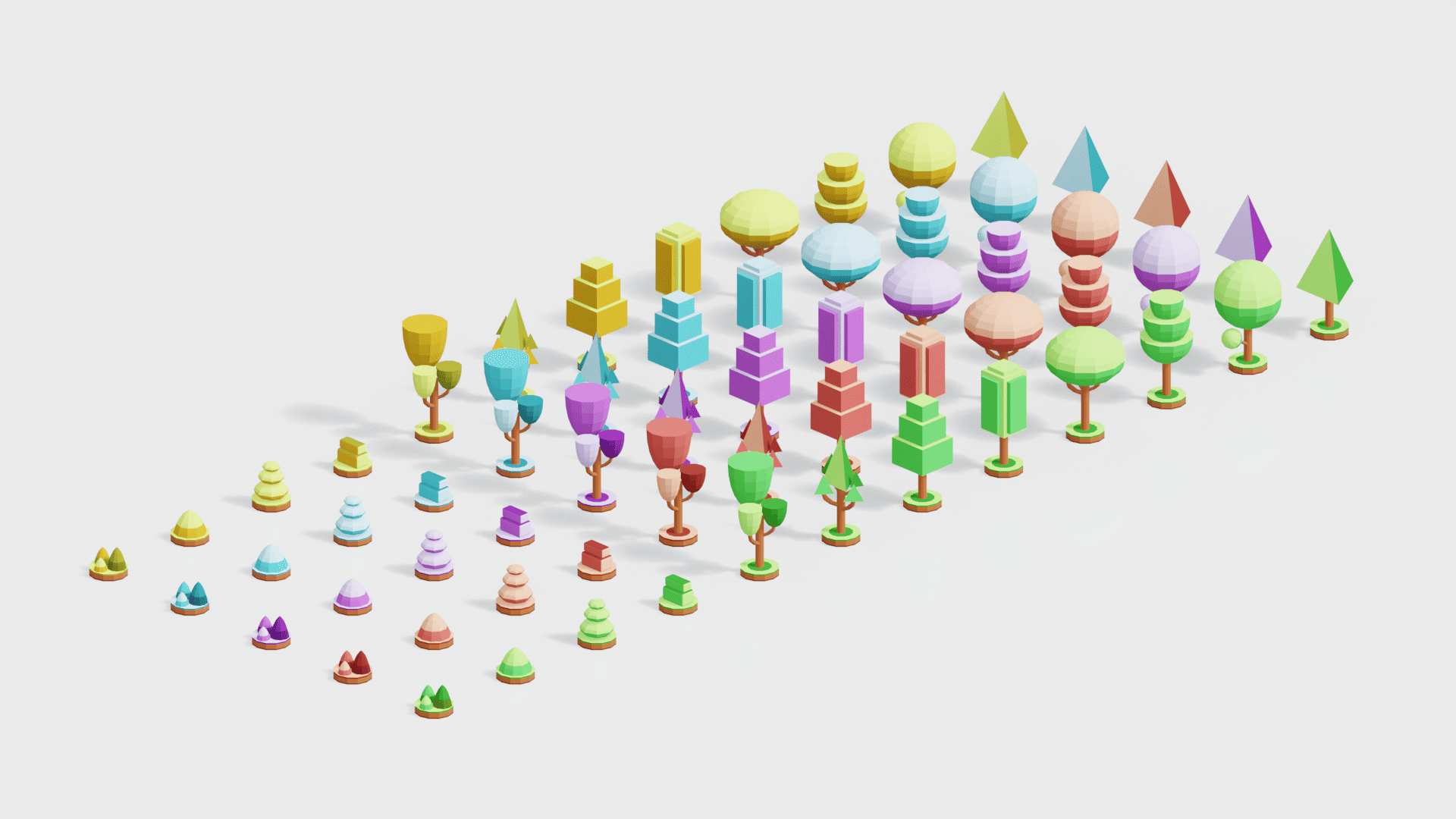 Low Poly Trees and Bushes