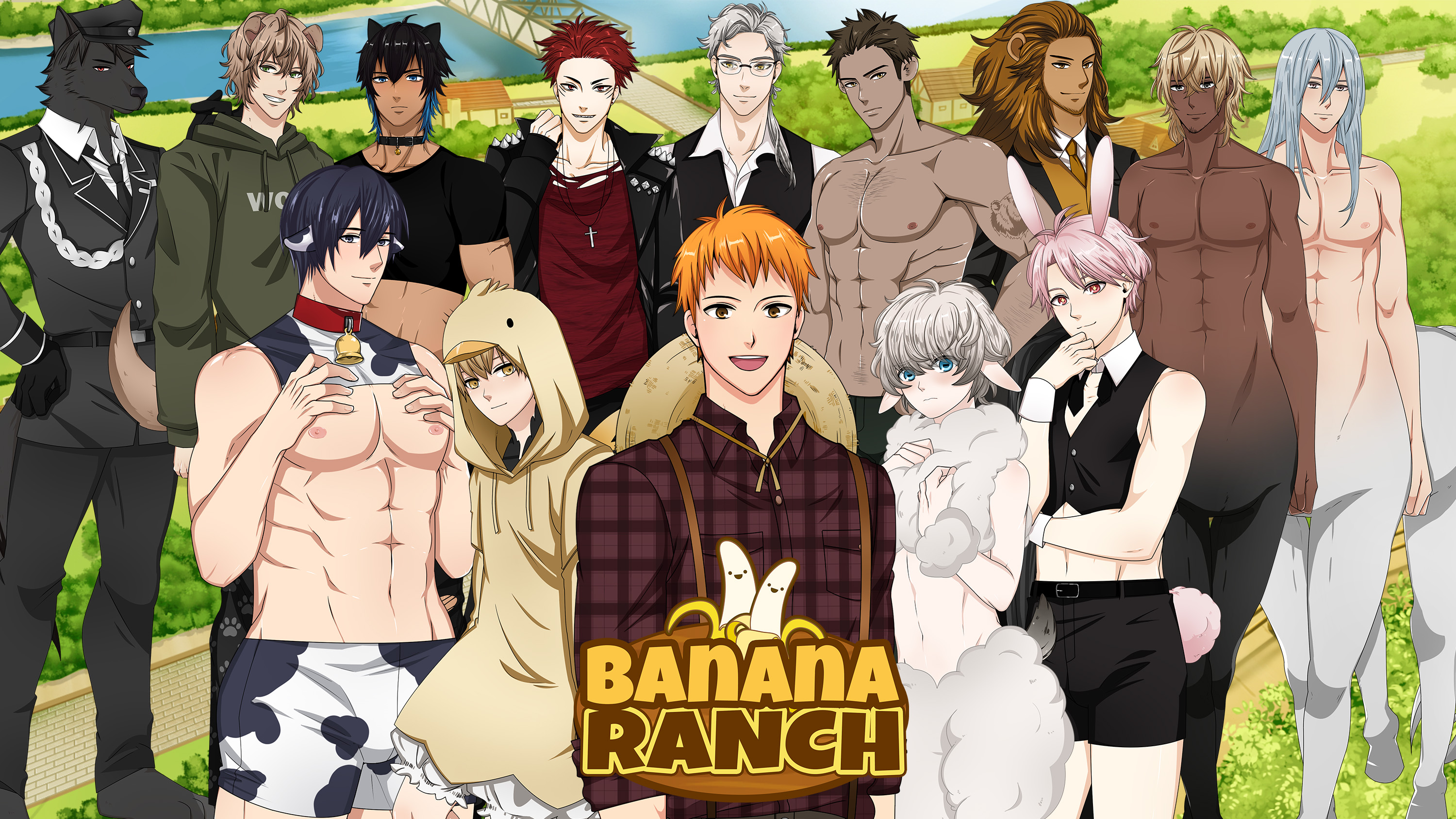 Made itch.io page for Banana Ranch! - Banana Ranch: 18+ BL/Yaoi/Gay Visual  Novel / Dating sim game by Meyaoi Games