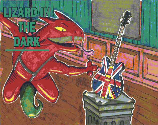 Lizard in the dark