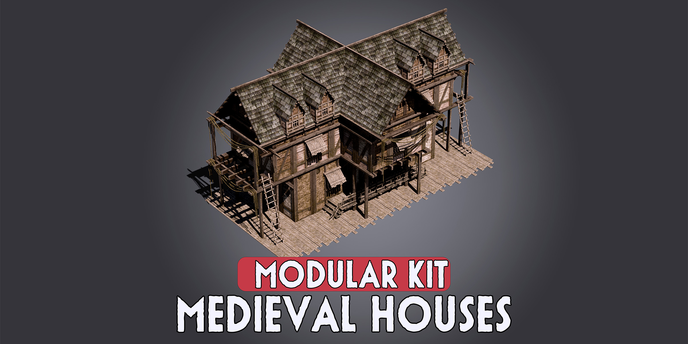 Medieval House | Modular Kit by Vertex Horizons