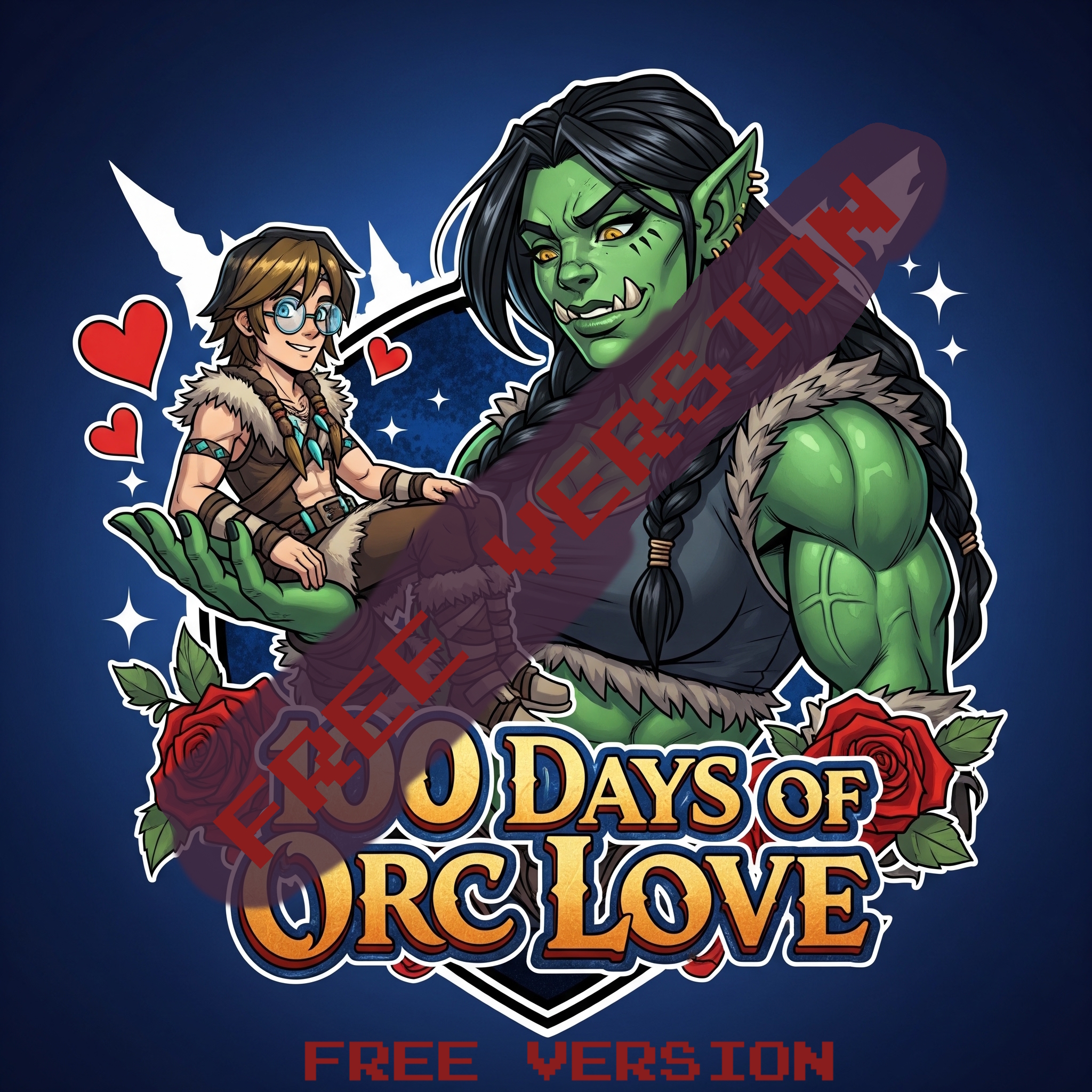 Cover art for FREE VERSION 100 Days of Orc Love, an adult visual novel by MPLekter