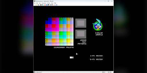 Cover image for Gigascreen No-Flick Render Plugin (for Spectaculator and ZXSpin)