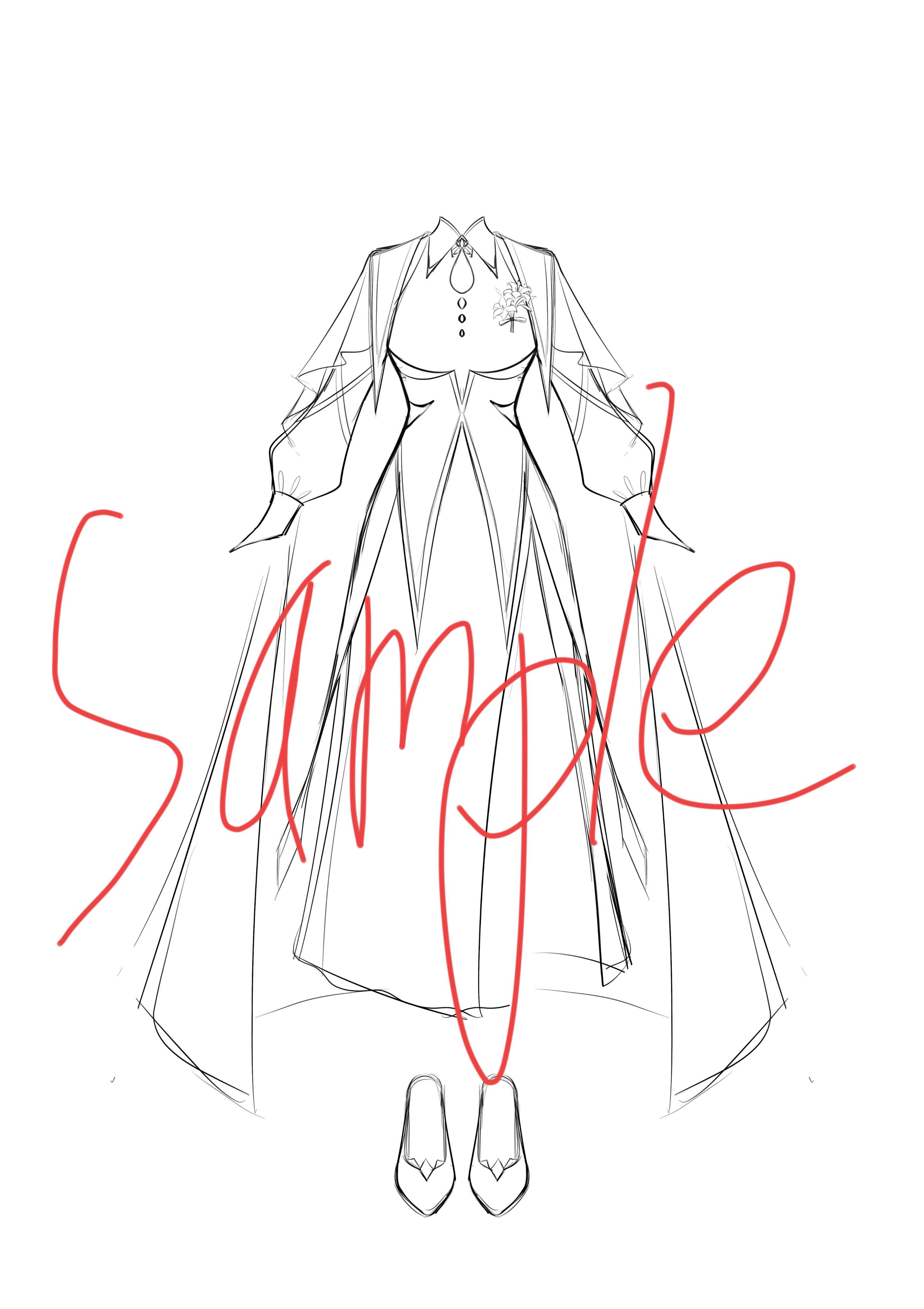 Female Academy Uniform design drafts