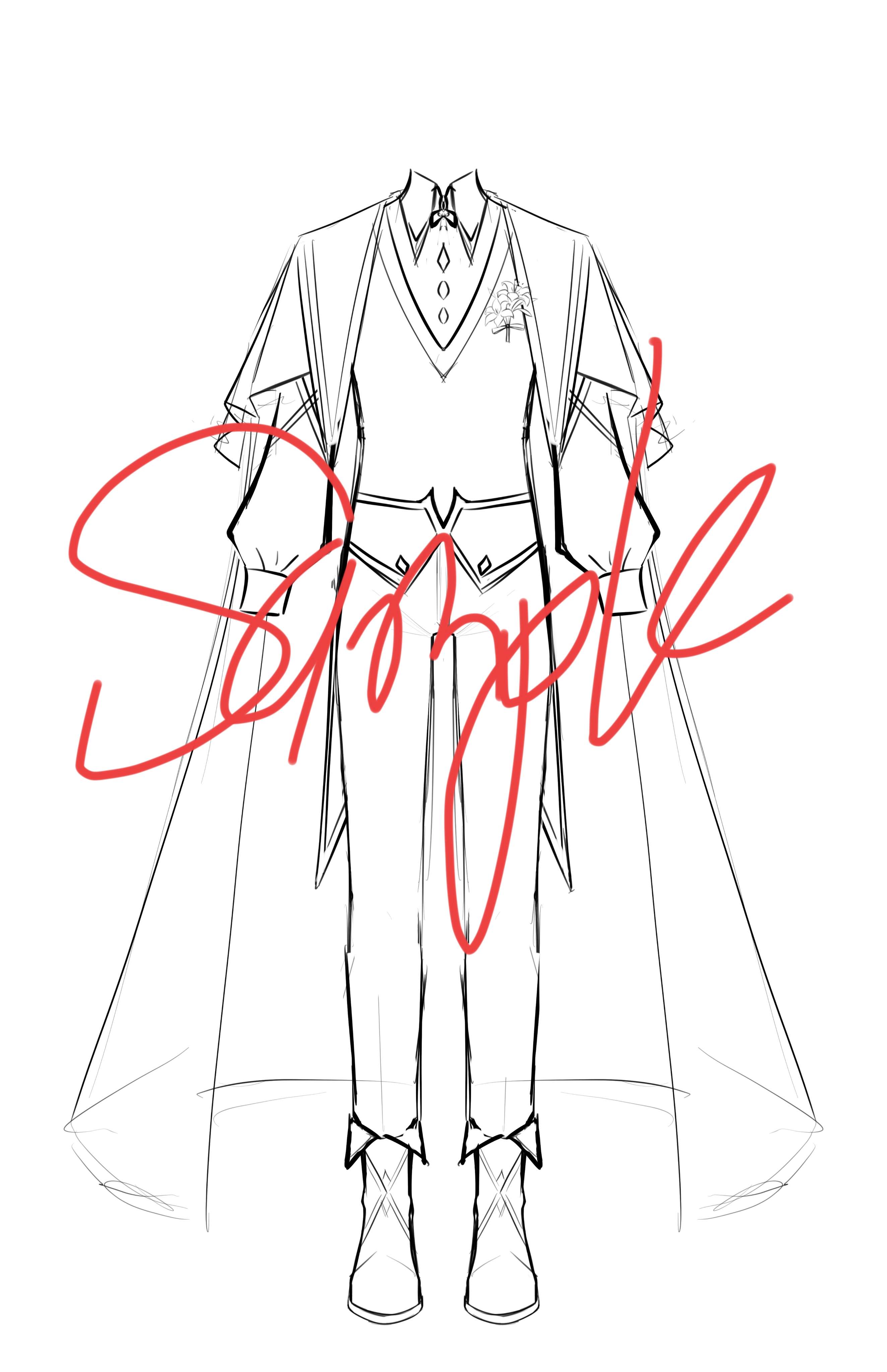 Male Academy Uniform design drafts