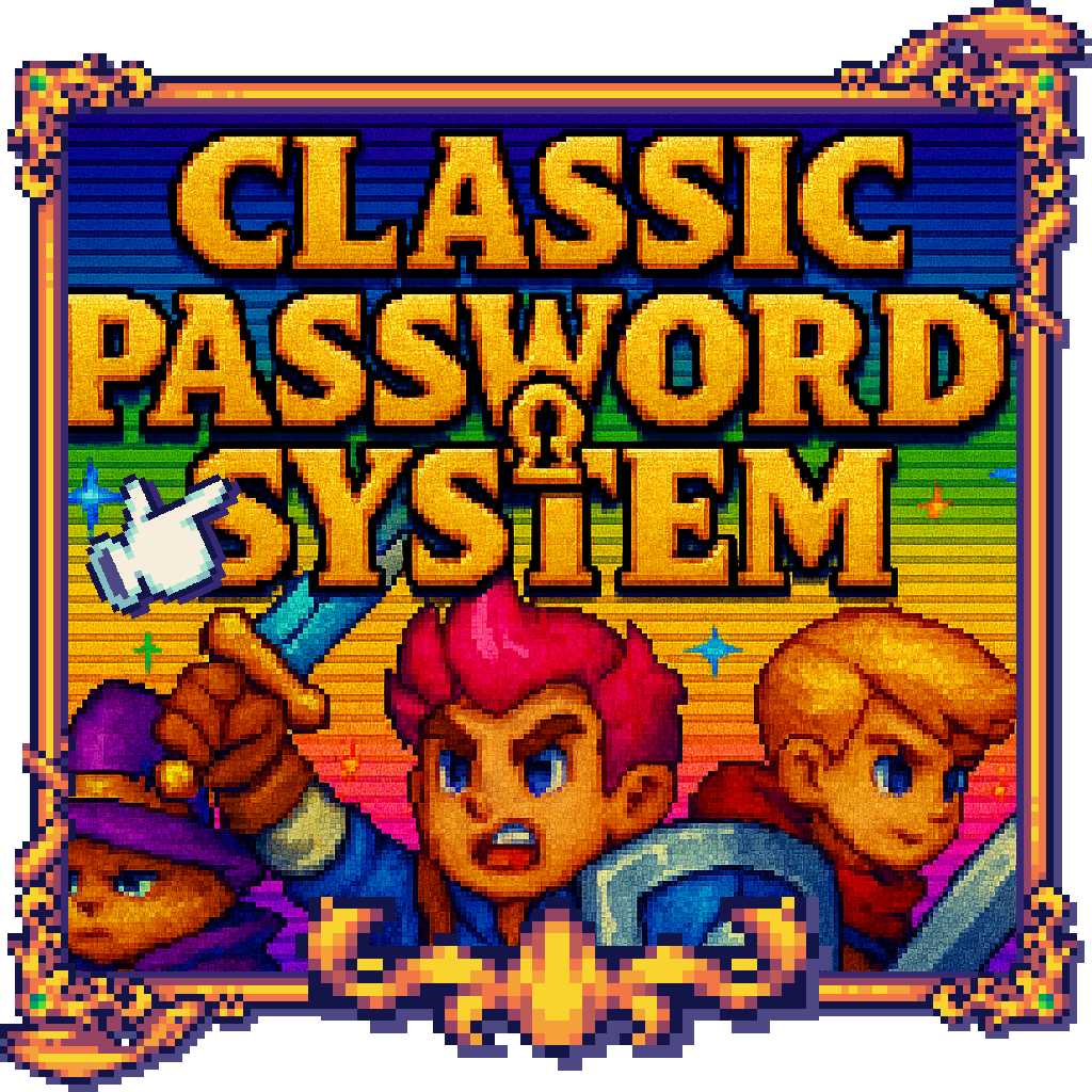 Classic Password Screen System for GDevelop