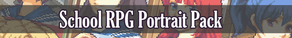 School RPG Pixel art portrait pack