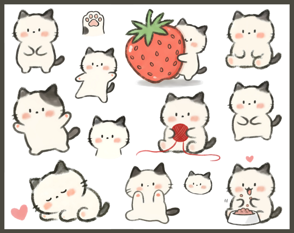 Meow Stickers by Wordella Studio