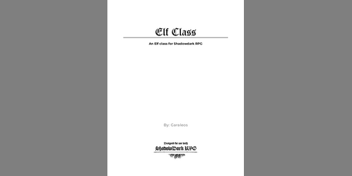 Cover image for Elf-as-class for Shadowdark