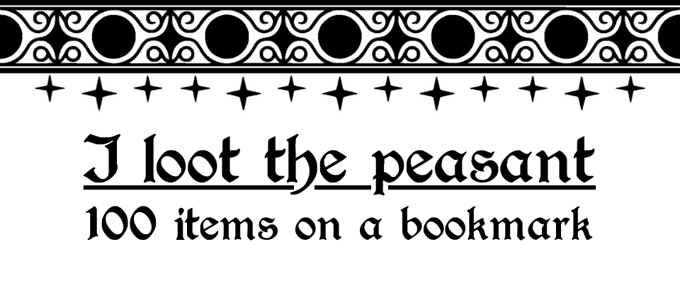 I loot the peasant